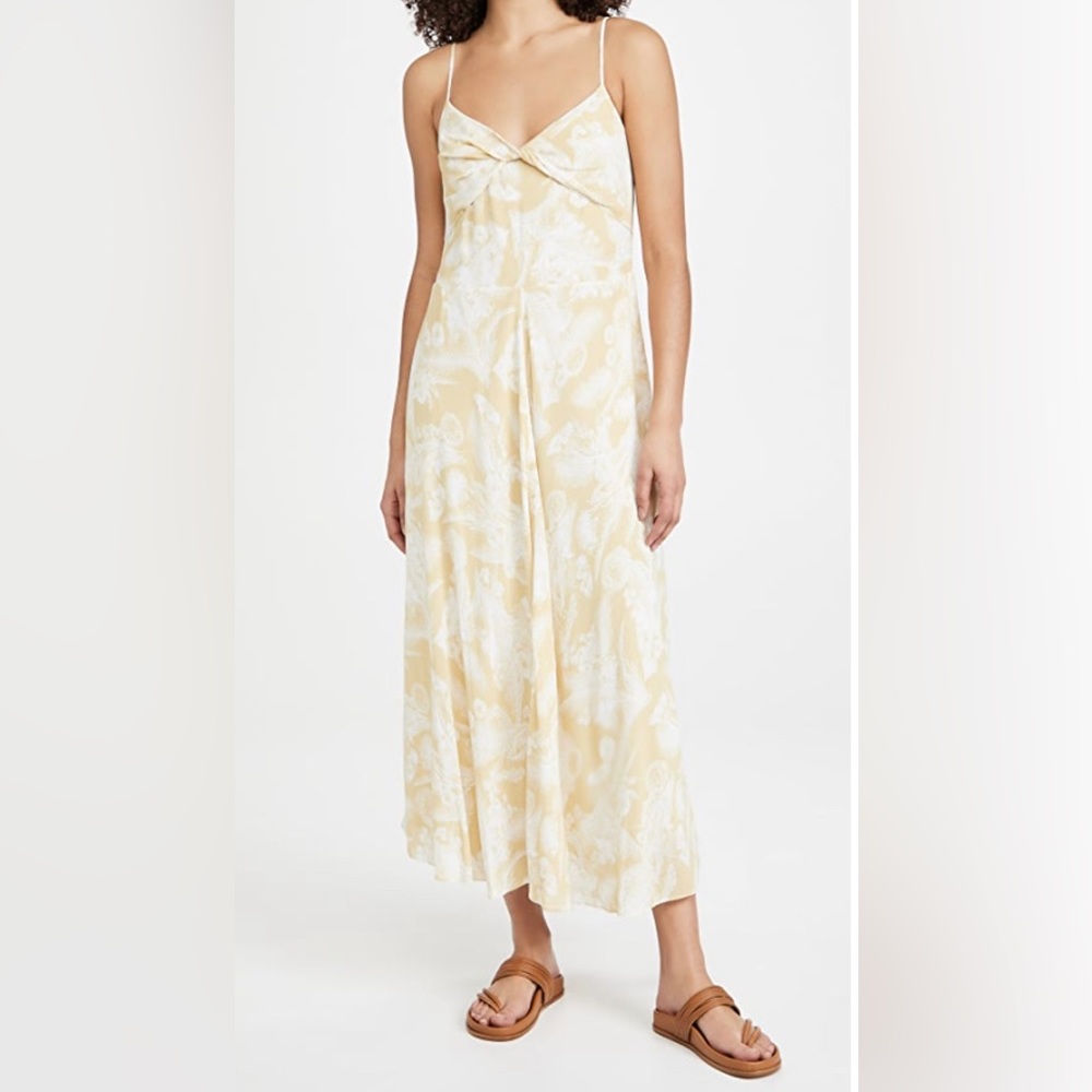 Vince Wheat Twist Knot Drape Dress